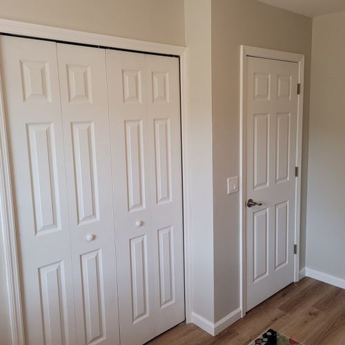 Bedroom #3:  bedroom #3 features a twin-on-twin bunk bed, ceiling fan, dresser, and closet.