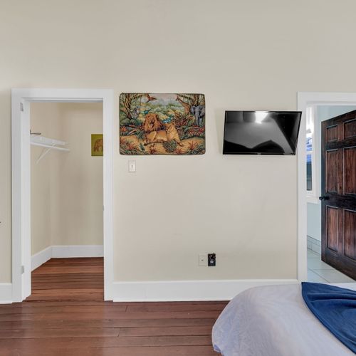 Spacious bedroom w/ flat-screen TV & plenty of room to decompress.