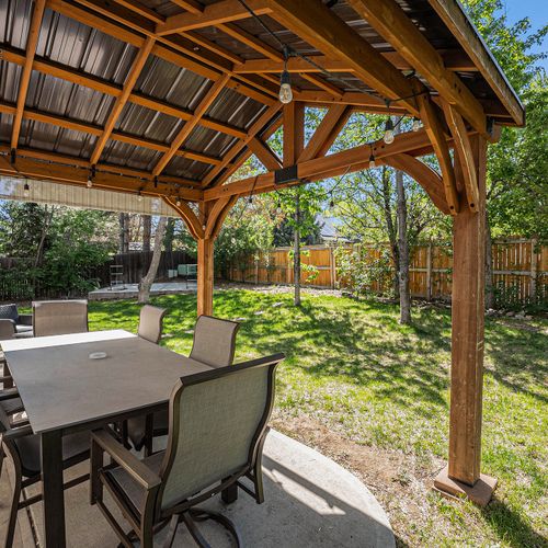 The expansive lawn create the ultimate backyard hangout.