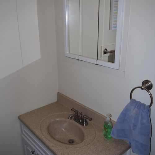 Bathroom:  full bathroom with a combination tub and shower.