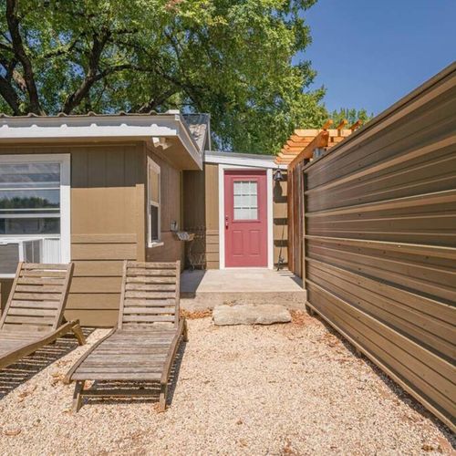 Soak up the glorious Texas sun on the two inviting sun lounges