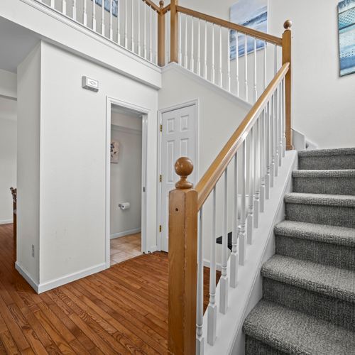 Open entry design offering smooth flow throughout the home