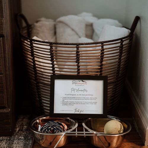 Pawsitively perfect for your furry companions! Our pet station is stocked with amenities—bowls, toys, and special towels—because we know pets deserve a little pampering too.