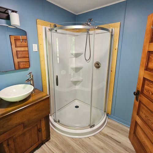 Bathroom:  the bathroom shower