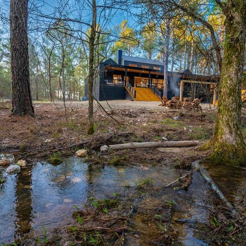 The creek on the property!
