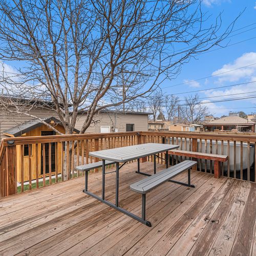 Enjoy outdoor dining and grilling on our patio with a bbq grill.
