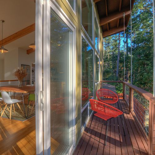 Mornings on the patio taking in the Madrona trees and sunlight