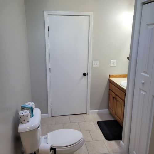 Bathroom:  the home has a full bathroom with a combination tub and shower.