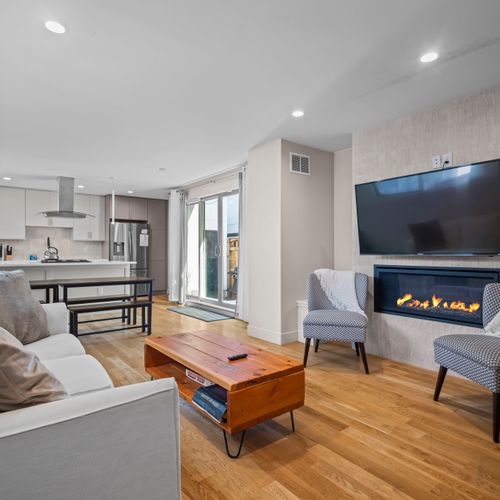 Sink into comfort in this bright, open living space with tv and board games for entertainment.