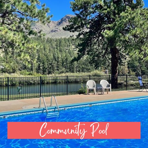 Make the most of those bright mountain days at the community pool, just steps from your cabin!