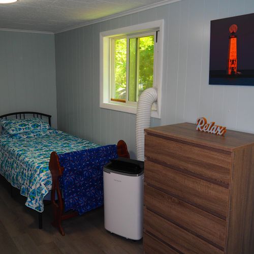 Bedroom #2 (second floor):  large upstairs bedroom with queen-size and twin bed.