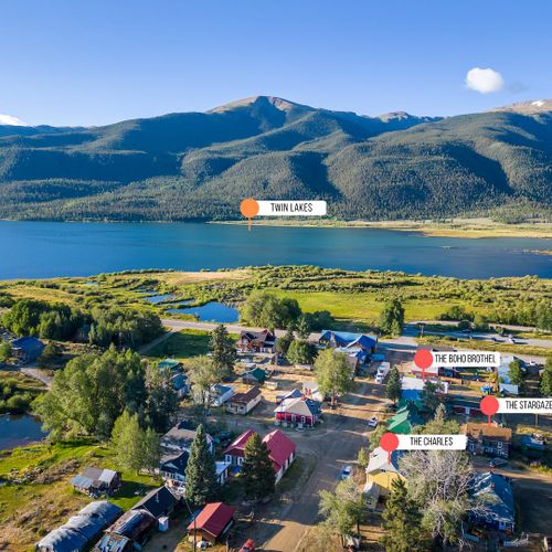 The town of twin lakes offer a picturesque blend of lakeside calm and majestic peak views just a short walk away.