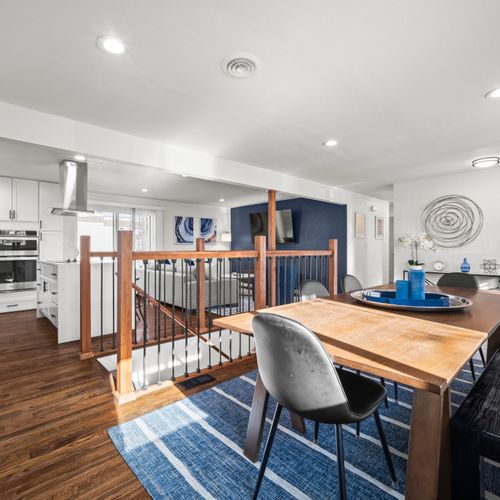 Dining table ready to start your next fun-filled game night together.