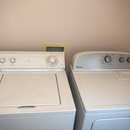 Laundry area:  there is a washer and dryer on the main floor just inside the front door.
