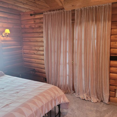Bedroom #3:  the cute upstairs bedroom with a comfy queen bed and access to the upstairs bathroom