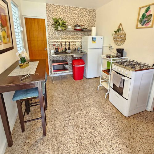 Ready for coffee & meals: your home away from home.