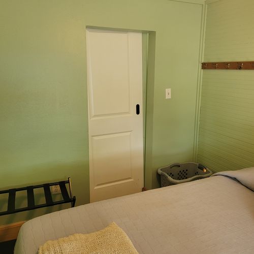 Bedroom 2:  another view of bedroom 2 showing the bedroom door