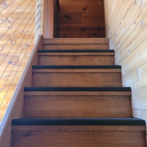 Stairs:  one of the unique aspects of the design is that there are 2 sets of stairs going up to the second floor.