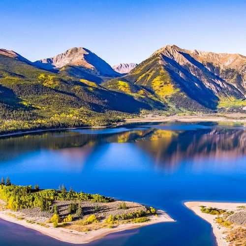 Mountains and the lakes in perfect harmony.
