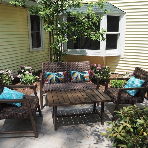 Exterior:  another little outdoor relaxing area.