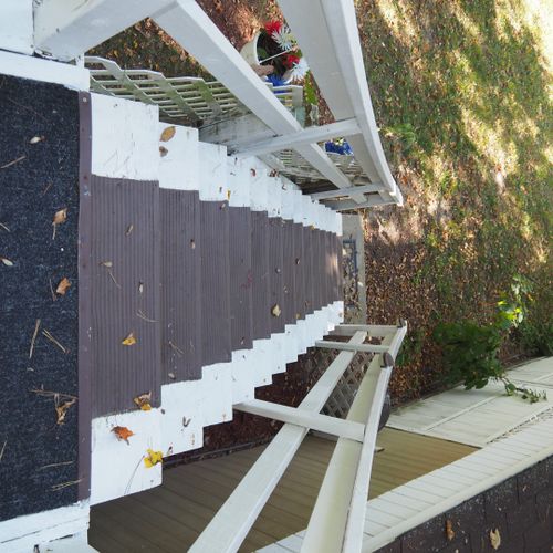 Exterior:  the stairs up to the apartment