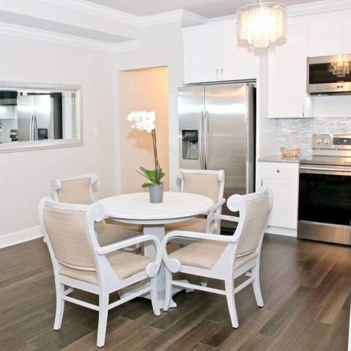 Bright dining nook off the kitchen — perfect for a slow morning meal.