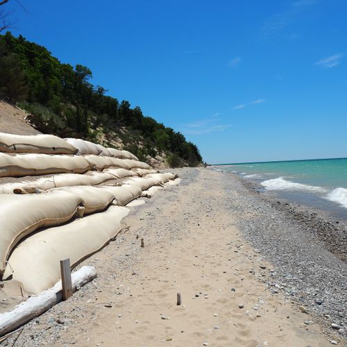 Exterior:  the private beach, which is good for long walks.