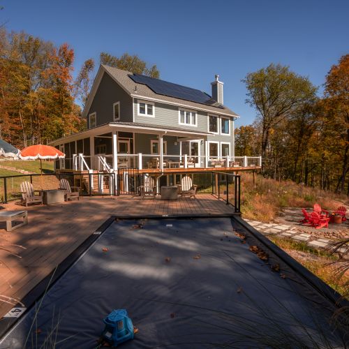 Having a warm fall day? The pool deck is a perfect place to relax and enjoy the sun.