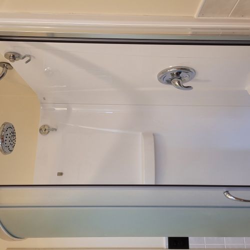 Bathroom:  full bathroom with a walk-in shower!