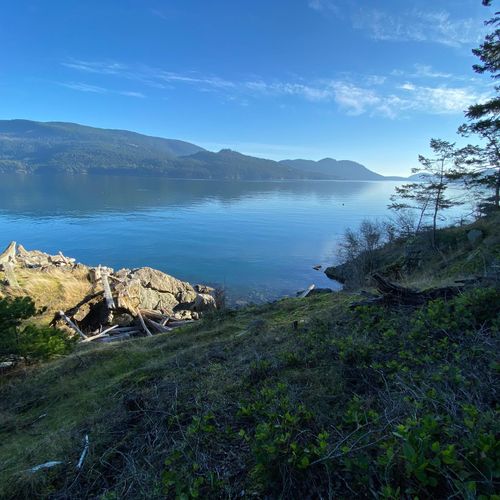 Head outside and down the trail to our private cove and beach.