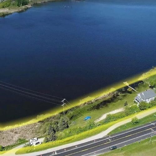 Exterior:  another aerial photo that highlights the very large lot size of the property.