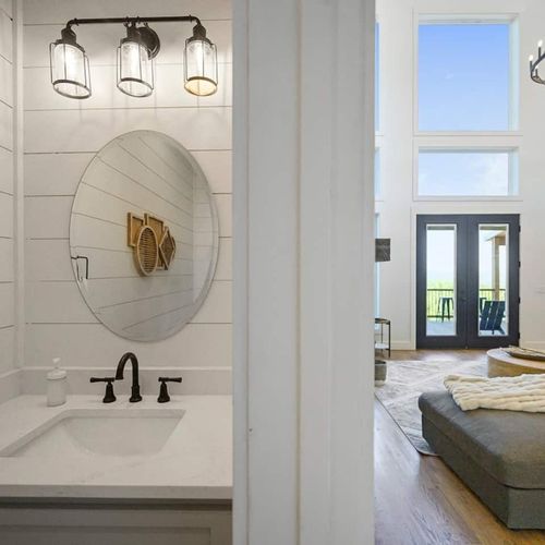 Half bath off of the living room.