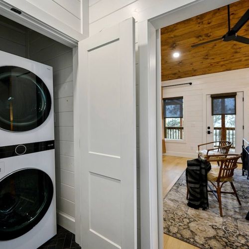 Washer and dryer upstairs!