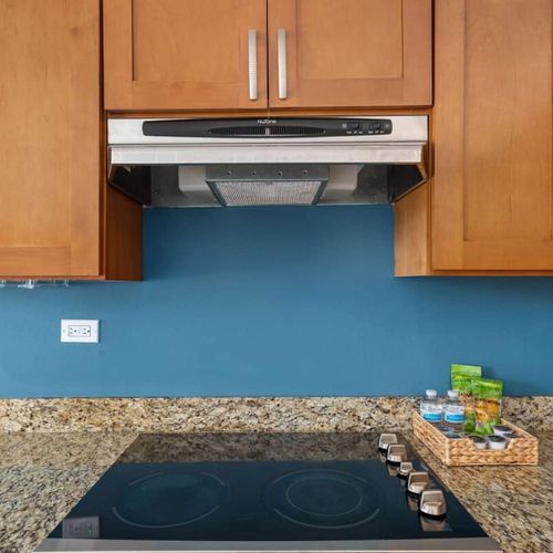 A cozy kitchen that is both functional and stylish.