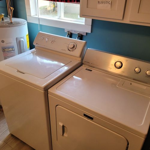 Laundry area:  the cabin has a very convenient main floor washer and dryer.