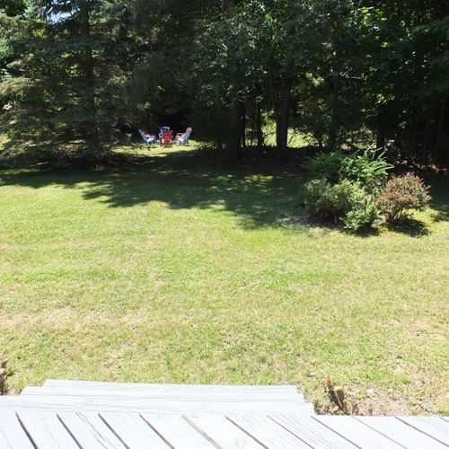 Exterior:  the large and private backyard