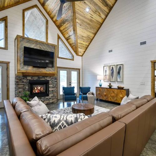 The oversized sectional is perfect for entertaining!