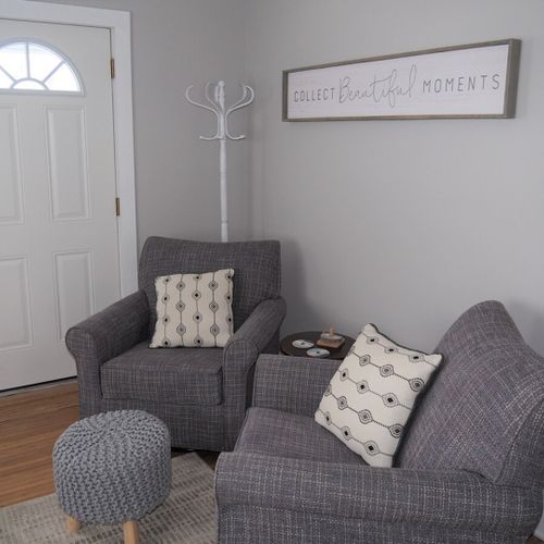 Living room:  very comfy and cozy!