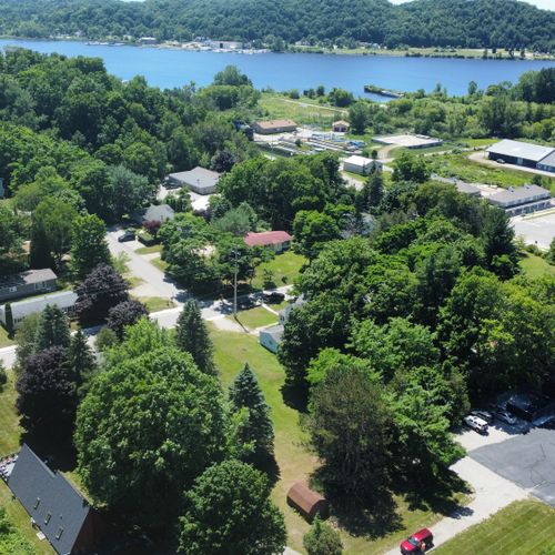 Exterior:  aerial photo with betsie lake in the background