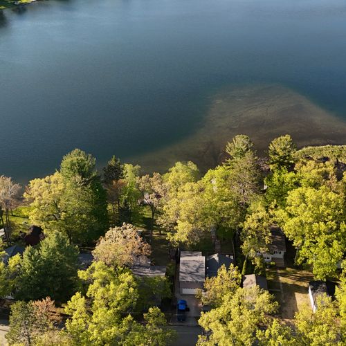 Exterior:  a broader view of bass lake