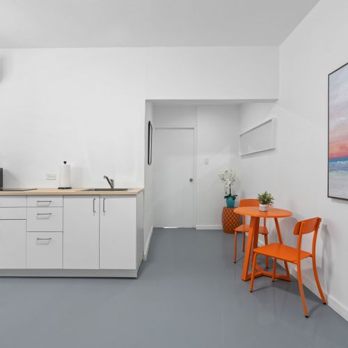 Inviting kitchenette perfect for quick meals.