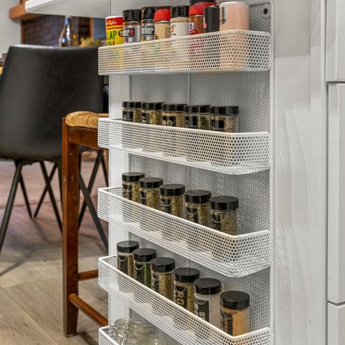 A generous selection of spices is ready to help you season your meals to perfection!