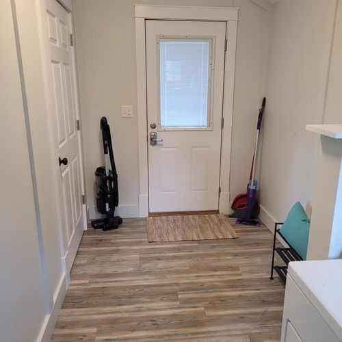 LAUNDRY ROOM:  Entrance into the laundry room backyard deck.