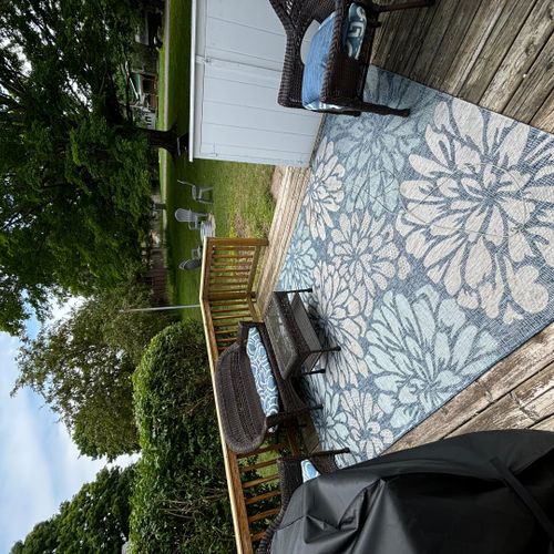 Exterior:  another photo of the backyard deck