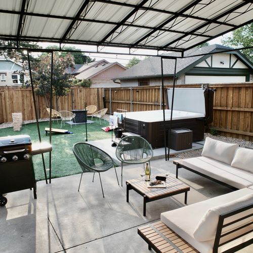 Backyard built for connection and downtime with all the essentials.