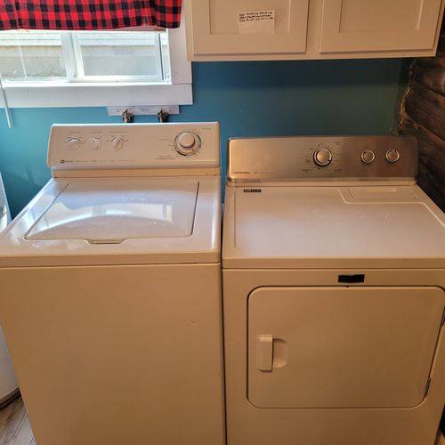 Laundry area:  the cabin has a very convenient main floor washer and dryer.