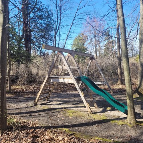 Exterior:  the outdoor playground equipment