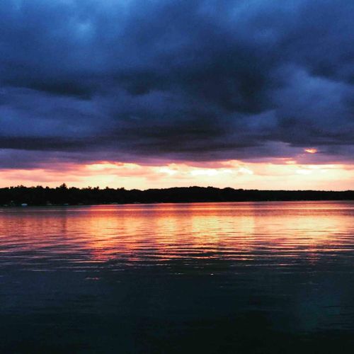 One of the great sunsets on manistee lake