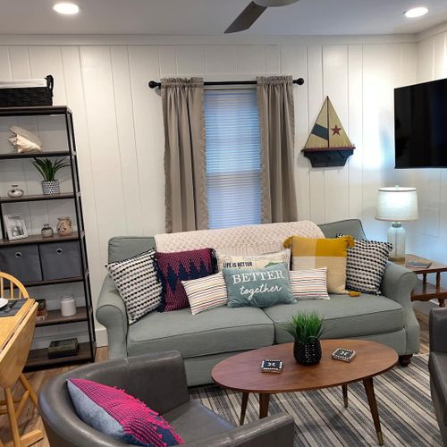 Overall:  the very cute and newly-remodeled living room