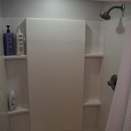 Bathroom #2 (first floor):  full private en suite bathroom for bedroom #2.